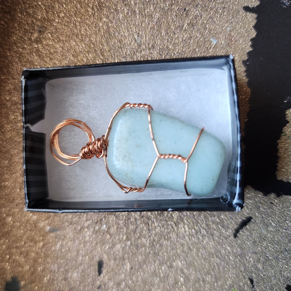 Wire Wrapped Stone Pendant